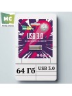 Флеш-накопитель USB 64GB 3.0 More Choice MF64m в металлическом корпусе (Silver)